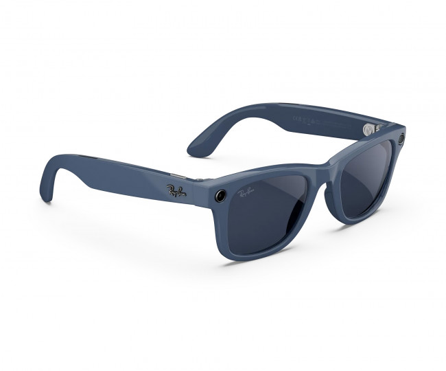 Смарт-очки Ray-Ban Meta Wayfarer (Gen 2) Shiny Cosmic Blue, Lens color :Clear to Sapphire